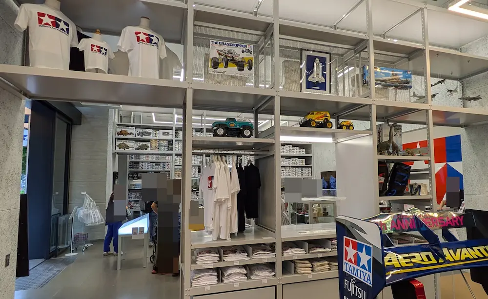 TAMIYA PLAMODEL FACTORY TOKYOの物販コーナー