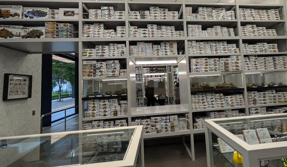 TAMIYA PLAMODEL FACTORY TOKYOのプラモデル展示