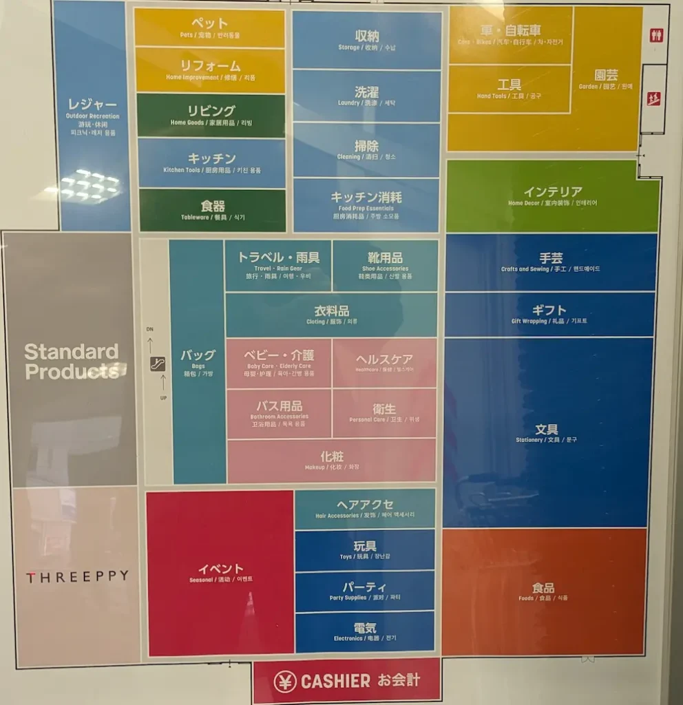 練馬駅の西友ダイソーのフロアマップ