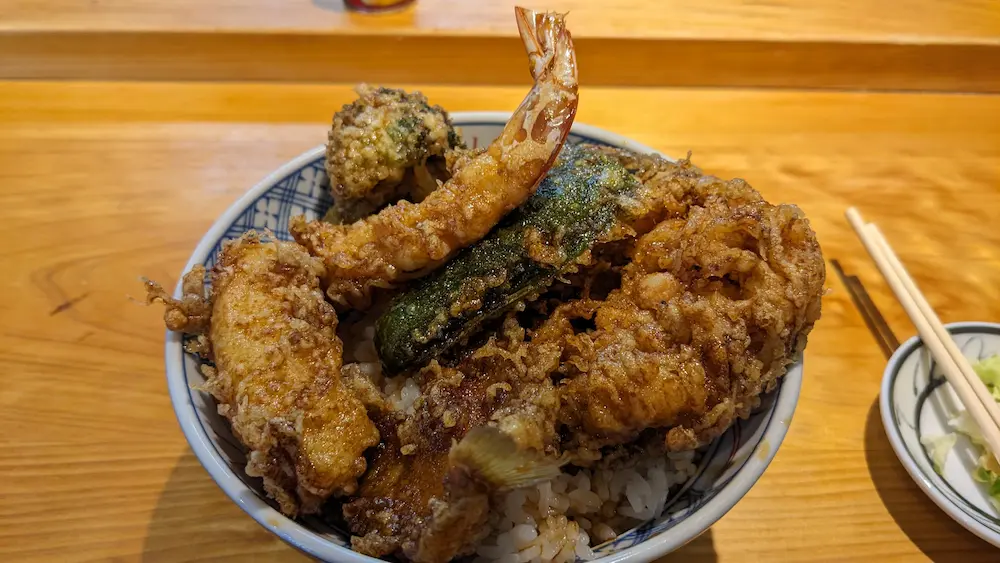 野方の天ぷら屋「天若」の天丼