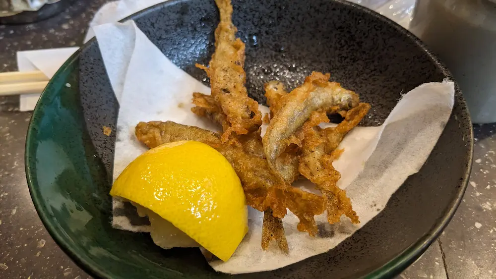 中野区野方の寿司屋「一銀」のおかずの一品
