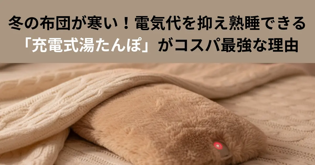 冬の布団が寒い！電気代を抑えて熟睡できる「充電式湯たんぽ」がコスパ最強な理由